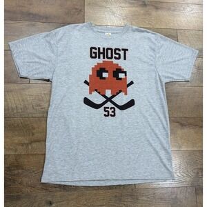 Philadelphia Flyers Pacman Ghost Shayne Gostisbehere #53 Jersey Tee Grey XL